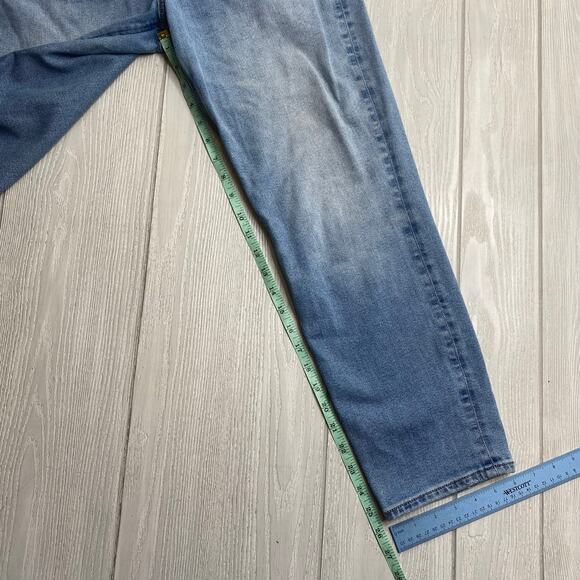 American Eagle Women's Denim Blue Distressed Mom Jeans Size 12 - Picture 7 of 12